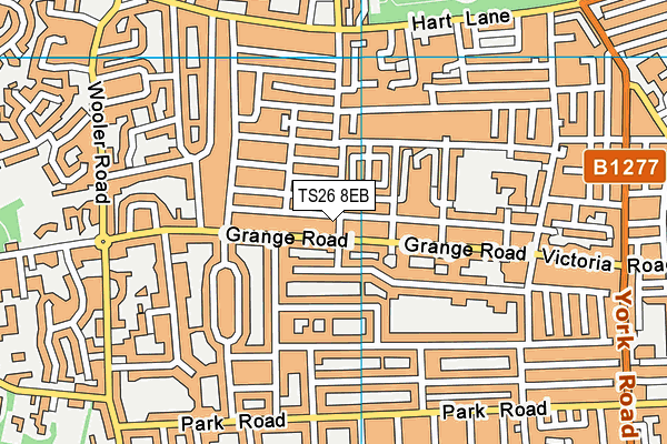 TS26 8EB map - OS VectorMap District (Ordnance Survey)