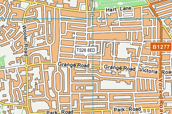 TS26 8ED map - OS VectorMap District (Ordnance Survey)