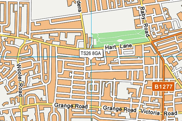 TS26 8GA map - OS VectorMap District (Ordnance Survey)