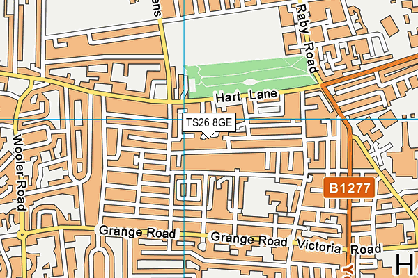 TS26 8GE map - OS VectorMap District (Ordnance Survey)