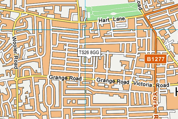 TS26 8GG map - OS VectorMap District (Ordnance Survey)