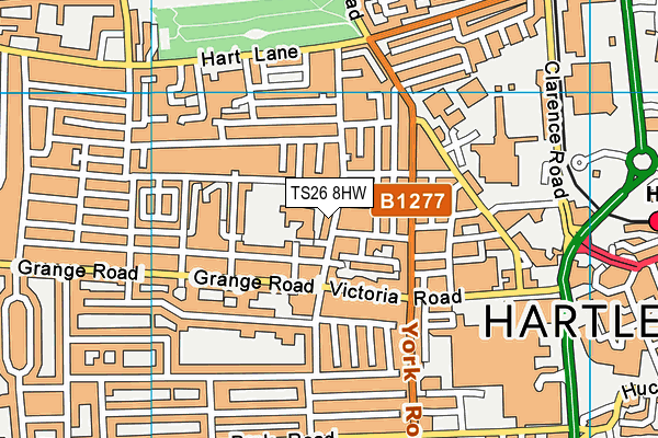 TS26 8HW map - OS VectorMap District (Ordnance Survey)