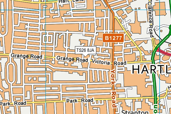 TS26 8JA map - OS VectorMap District (Ordnance Survey)