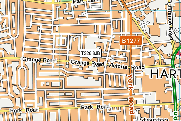 TS26 8JB map - OS VectorMap District (Ordnance Survey)