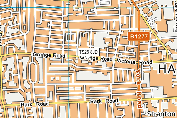 TS26 8JD map - OS VectorMap District (Ordnance Survey)