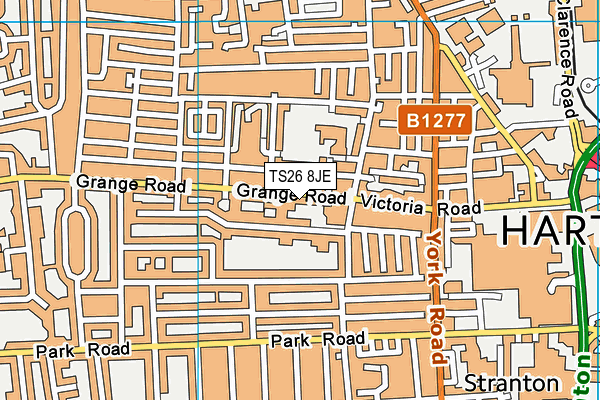 TS26 8JE map - OS VectorMap District (Ordnance Survey)