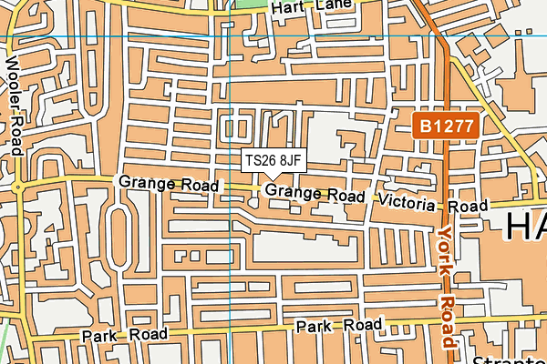 TS26 8JF map - OS VectorMap District (Ordnance Survey)