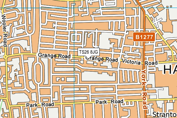 TS26 8JG map - OS VectorMap District (Ordnance Survey)