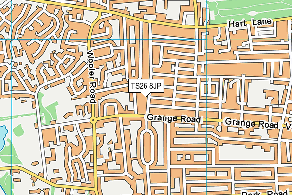 TS26 8JP map - OS VectorMap District (Ordnance Survey)