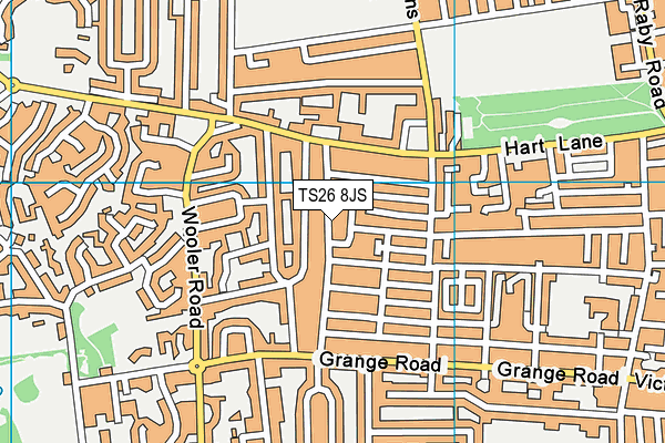 TS26 8JS map - OS VectorMap District (Ordnance Survey)