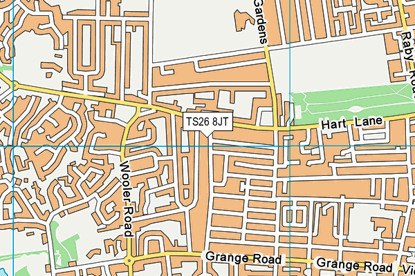 TS26 8JT map - OS VectorMap District (Ordnance Survey)