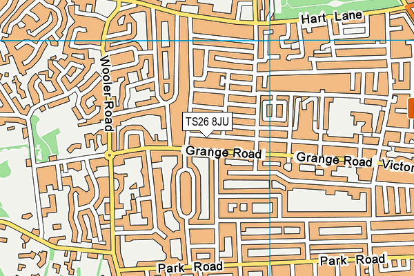 TS26 8JU map - OS VectorMap District (Ordnance Survey)