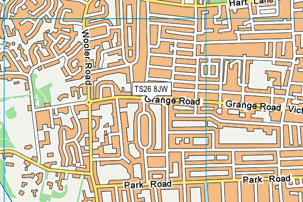 TS26 8JW map - OS VectorMap District (Ordnance Survey)