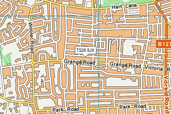 TS26 8JX map - OS VectorMap District (Ordnance Survey)