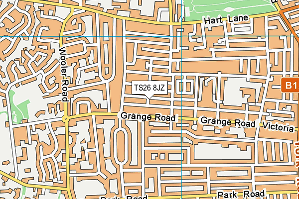 TS26 8JZ map - OS VectorMap District (Ordnance Survey)