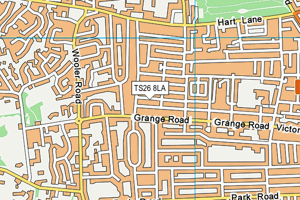 TS26 8LA map - OS VectorMap District (Ordnance Survey)