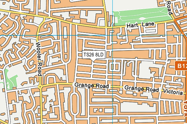 TS26 8LD map - OS VectorMap District (Ordnance Survey)