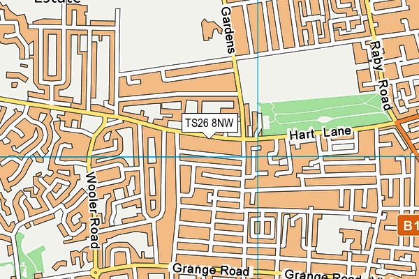 TS26 8NW map - OS VectorMap District (Ordnance Survey)