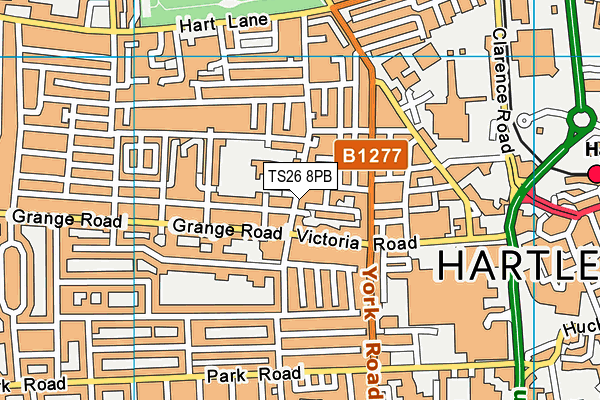 TS26 8PB map - OS VectorMap District (Ordnance Survey)