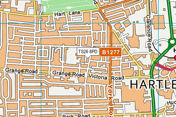 TS26 8PD map - OS VectorMap District (Ordnance Survey)