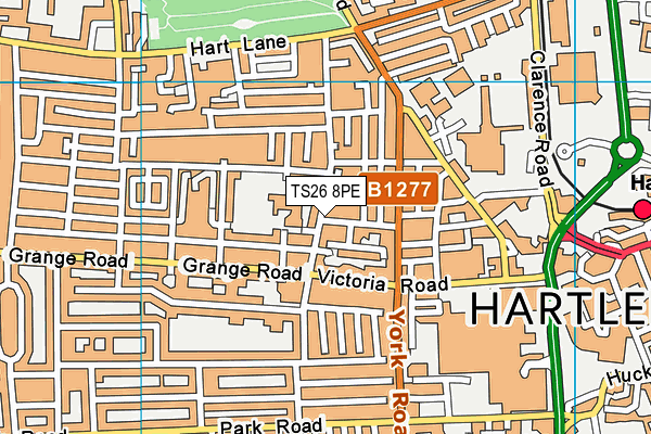 TS26 8PE map - OS VectorMap District (Ordnance Survey)