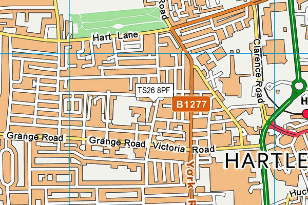 TS26 8PF map - OS VectorMap District (Ordnance Survey)