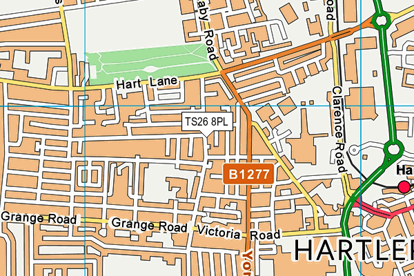 TS26 8PL map - OS VectorMap District (Ordnance Survey)