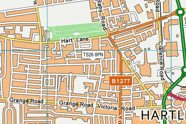 TS26 8PN map - OS VectorMap District (Ordnance Survey)