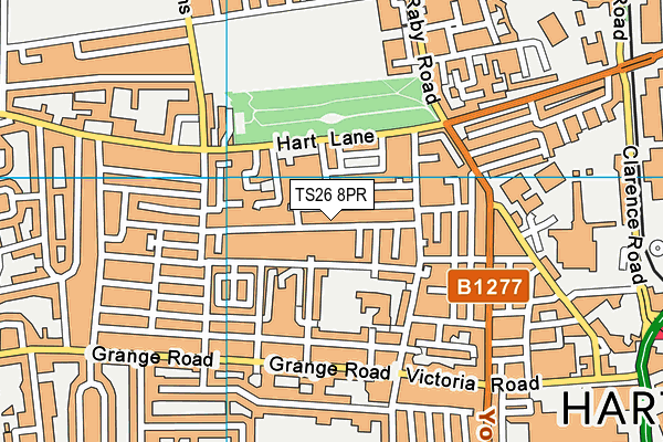 TS26 8PR map - OS VectorMap District (Ordnance Survey)