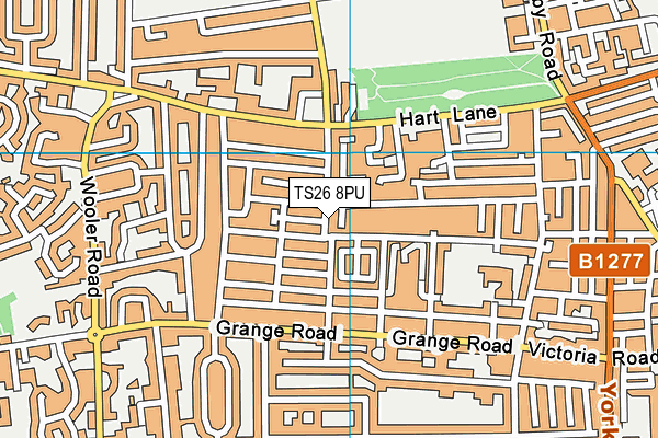 TS26 8PU map - OS VectorMap District (Ordnance Survey)