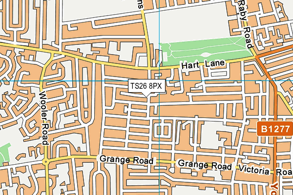 TS26 8PX map - OS VectorMap District (Ordnance Survey)