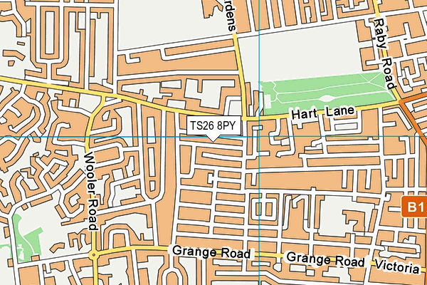 TS26 8PY map - OS VectorMap District (Ordnance Survey)