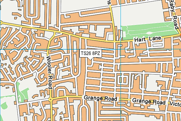 TS26 8PZ map - OS VectorMap District (Ordnance Survey)