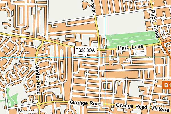 TS26 8QA map - OS VectorMap District (Ordnance Survey)