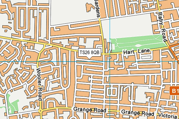 TS26 8QB map - OS VectorMap District (Ordnance Survey)
