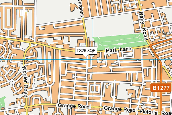TS26 8QE map - OS VectorMap District (Ordnance Survey)