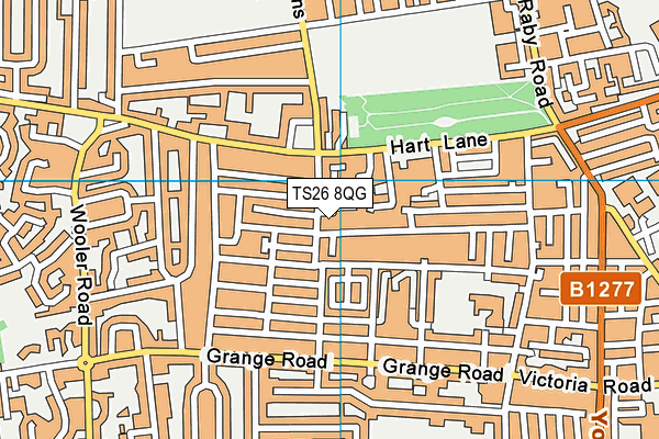 TS26 8QG map - OS VectorMap District (Ordnance Survey)