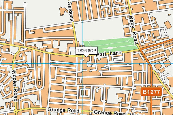 TS26 8QP map - OS VectorMap District (Ordnance Survey)