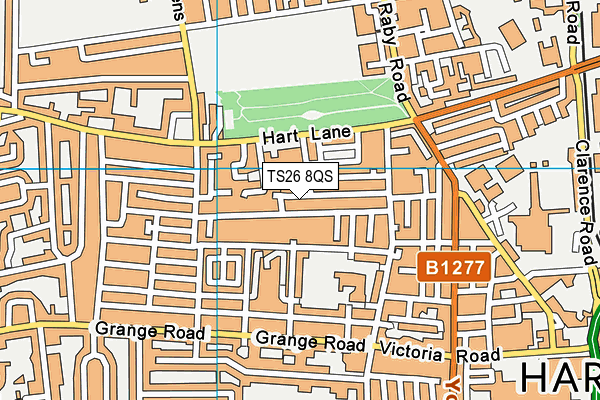 TS26 8QS map - OS VectorMap District (Ordnance Survey)