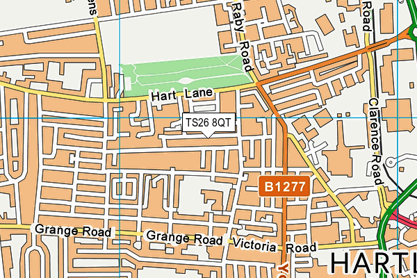 TS26 8QT map - OS VectorMap District (Ordnance Survey)