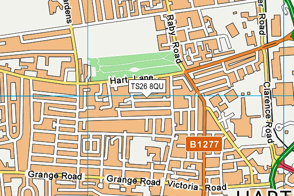 TS26 8QU map - OS VectorMap District (Ordnance Survey)