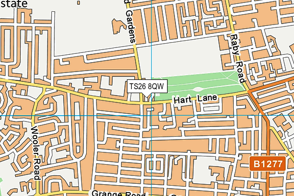 TS26 8QW map - OS VectorMap District (Ordnance Survey)