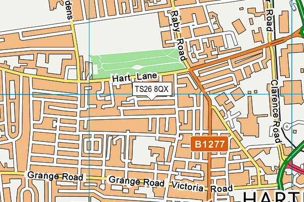 TS26 8QX map - OS VectorMap District (Ordnance Survey)