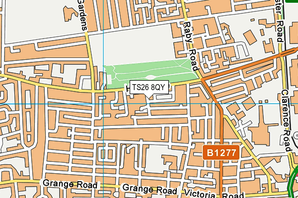 TS26 8QY map - OS VectorMap District (Ordnance Survey)