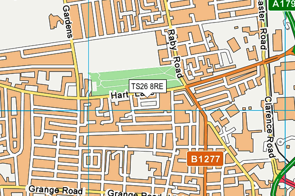 TS26 8RE map - OS VectorMap District (Ordnance Survey)