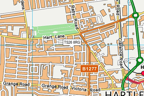 TS26 8RG map - OS VectorMap District (Ordnance Survey)