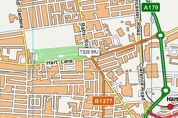 TS26 8RJ map - OS VectorMap District (Ordnance Survey)