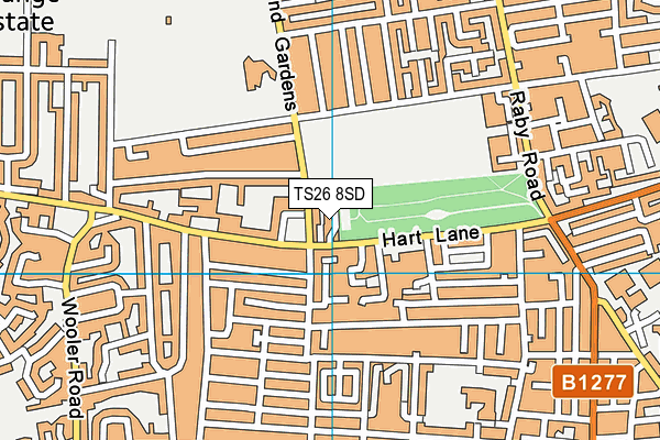 TS26 8SD map - OS VectorMap District (Ordnance Survey)