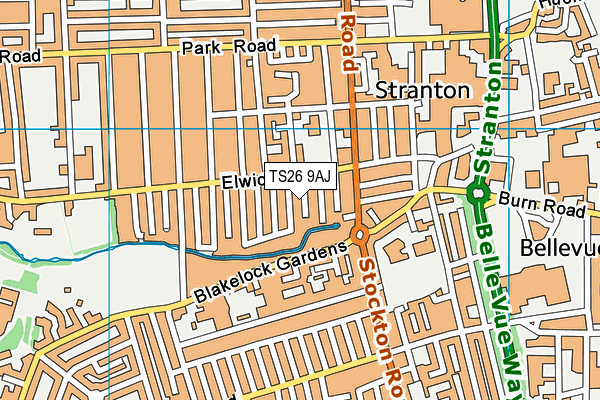 TS26 9AJ map - OS VectorMap District (Ordnance Survey)