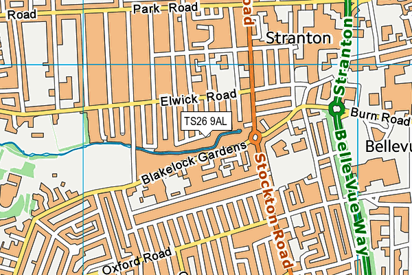TS26 9AL map - OS VectorMap District (Ordnance Survey)